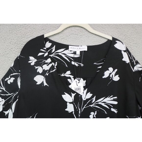 Chelsea & Theodore Womens Ruffle Wide 3/4 Sleeves Blouse-2X/TG New w/Tags - Picture 4 of 11